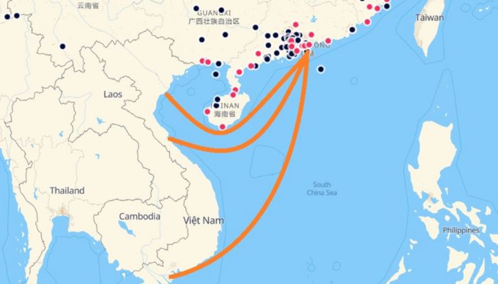 Cảng PINGXIANG ở đâu?